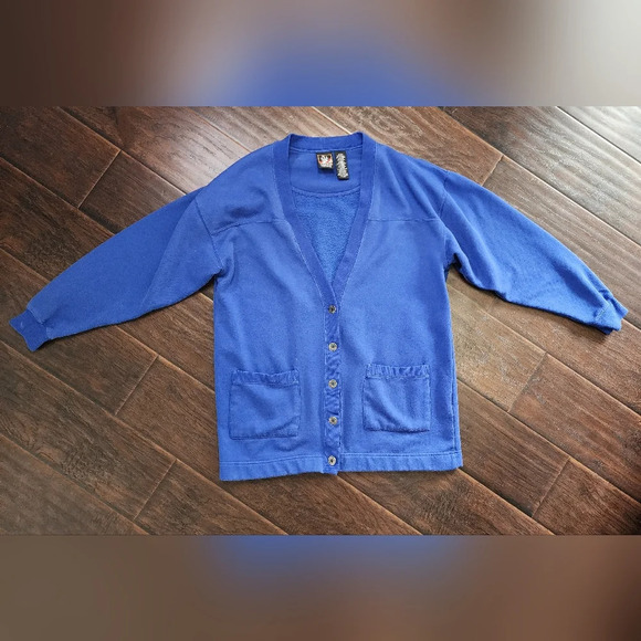 Vintage USA Olympics Blue Cardigan Sweater Small - Picture 3 of 10